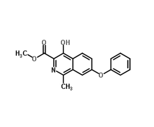 1-甲-4-羟基-7-苯氧基异喹啉-3-甲酸甲酯 