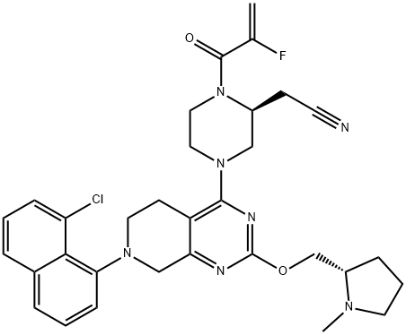 (2S)-4- [7-(8-氯-1-萘)-5,6,7,8-四氢-2-[[((2S)-1-甲基-2-吡咯烷基]甲氧基]吡啶基[3,4-d]嘧啶-4-基]-1-(2-氟-1-氧代-2-丙烯-1-基)-2-哌嗪乙腈